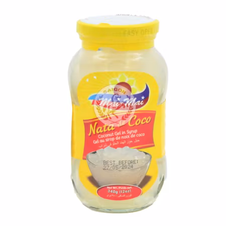 Mai-Mai Nata de Coco, Coconut Gel in Syrup (White) - 340g
