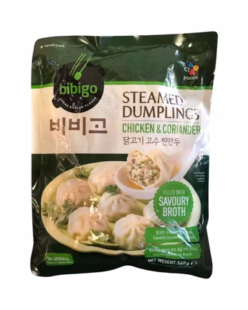BIBIGO | Steamed Dumplings Chicken & Coriander (Filled with Savoury Broth) 560g