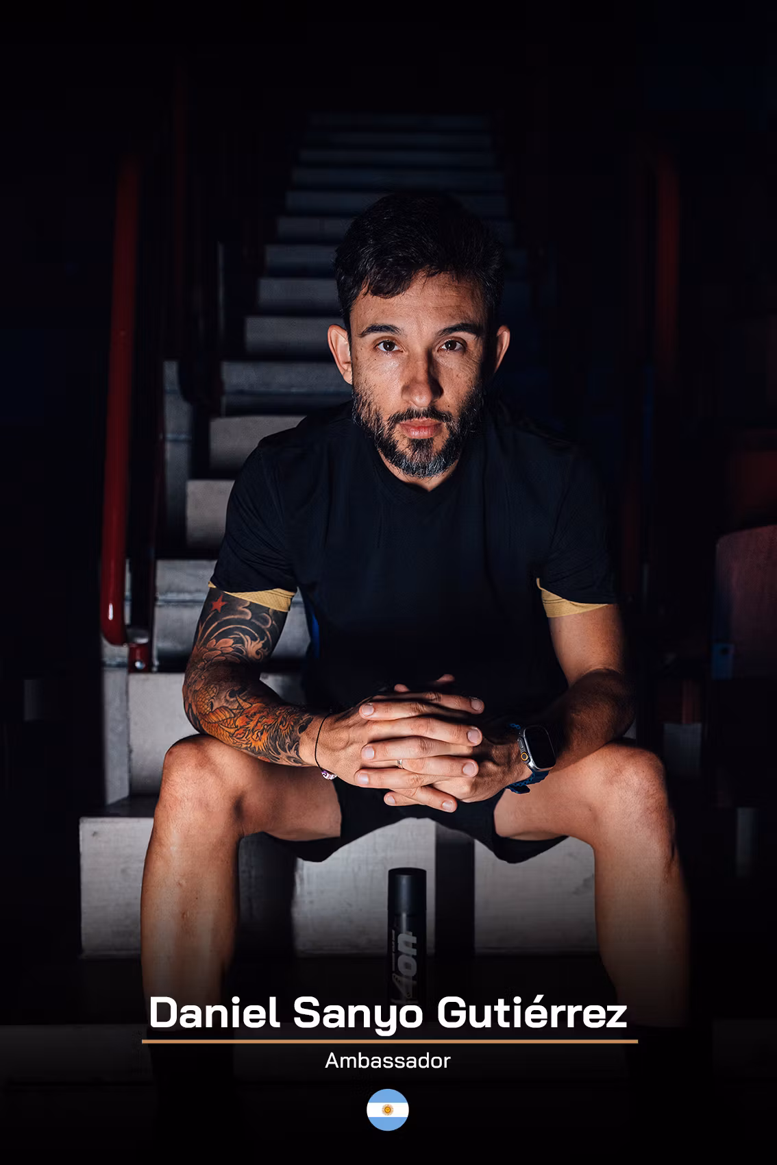 Pro padel player Daniel Sanyo Gutierrez, an ambassador for 4on TotalGrip Spray.