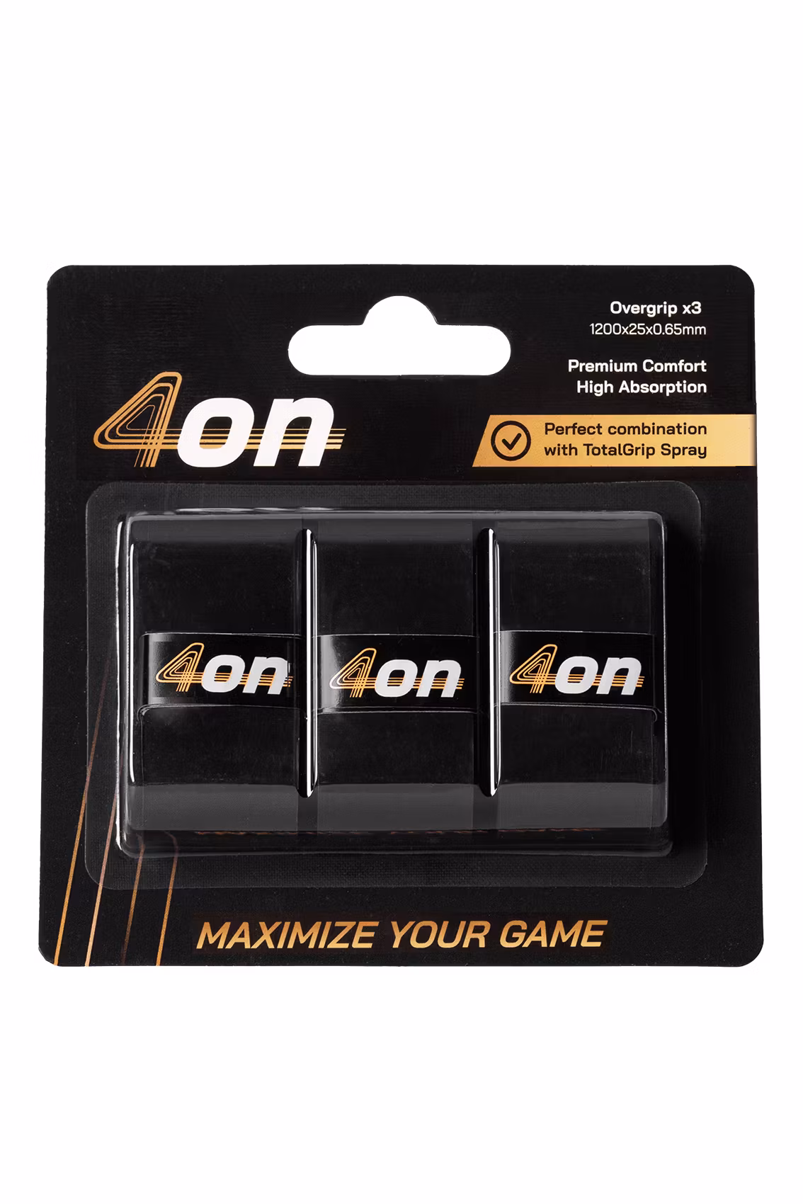 4on Premium Comfort Overgrip, Black Edt. 3-Pack