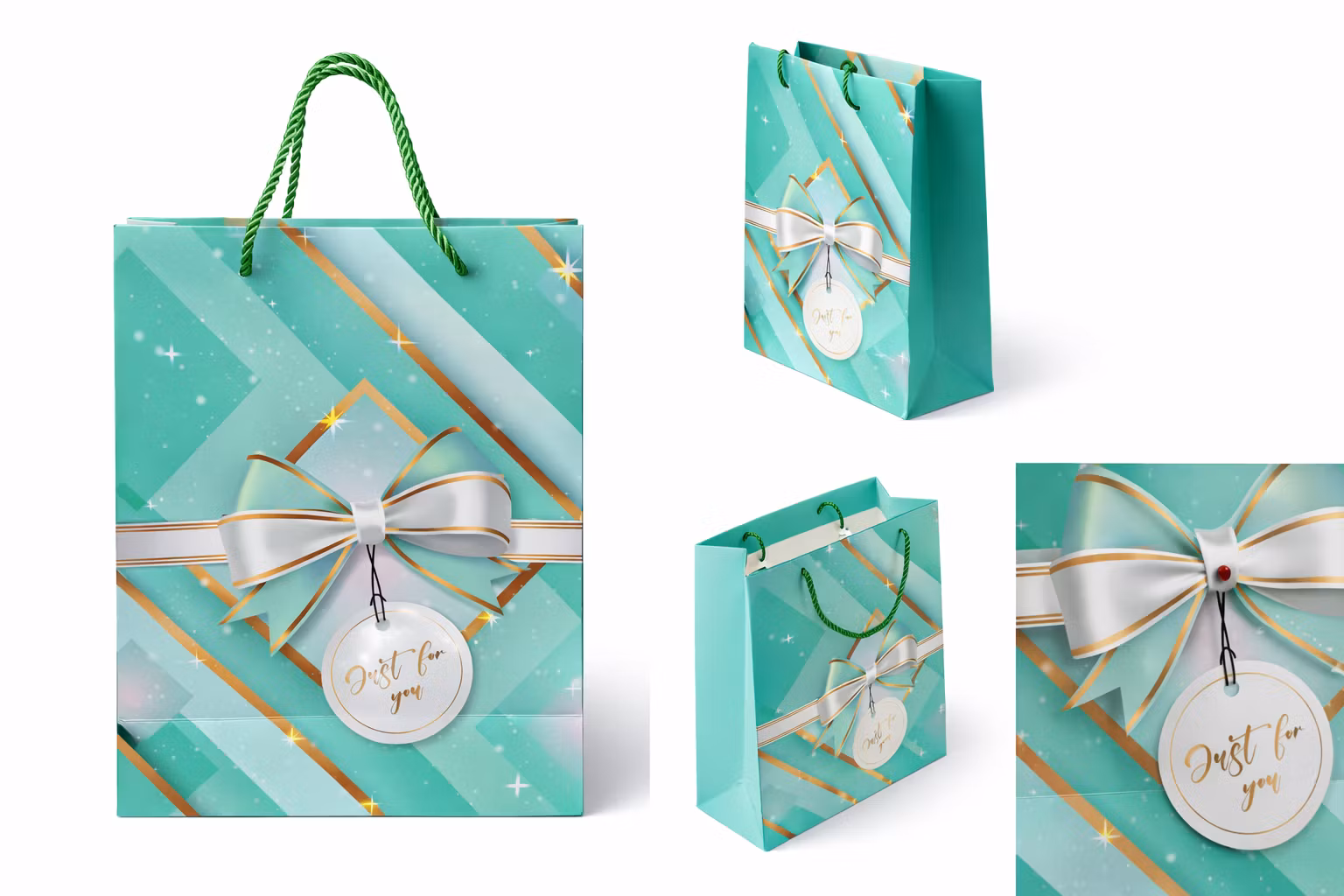 Presentpåse – Elegant gåvopåse med handtag (12-pack)