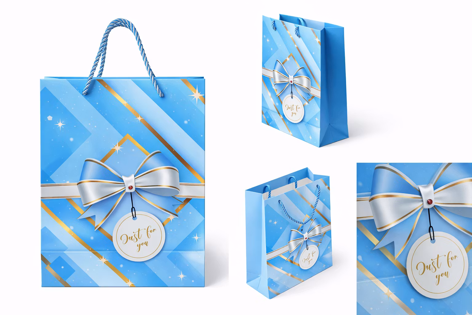 Presentpåse – Elegant gåvopåse med handtag (12-pack)