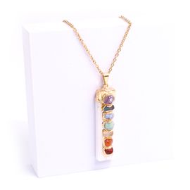 Chakra halsband Selenit, guld