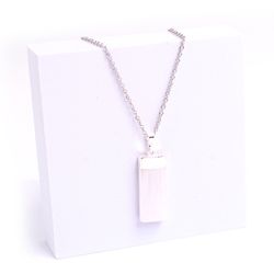 Selenit hänge, silver