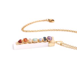 Chakra halsband Selenit, guld