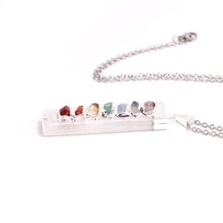 Chakrahalsband Selenit, silver