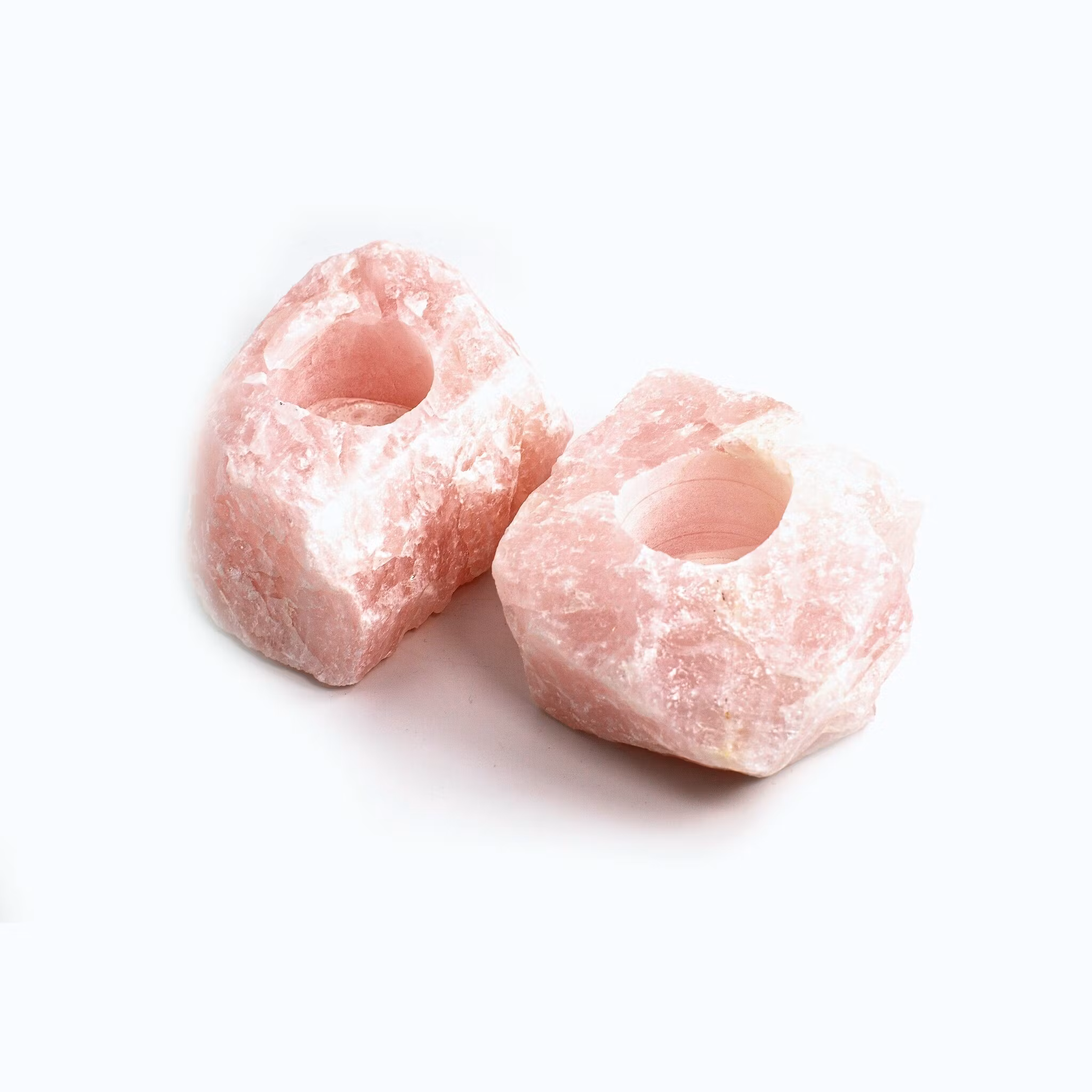 Ljuslykta rå Rosenkvarts