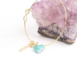 Amazonit Armband i 18k