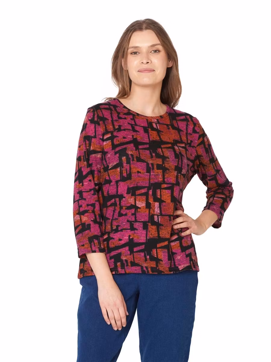 Topp med 3/4 ärm (BLÅ) (XL KVAR)