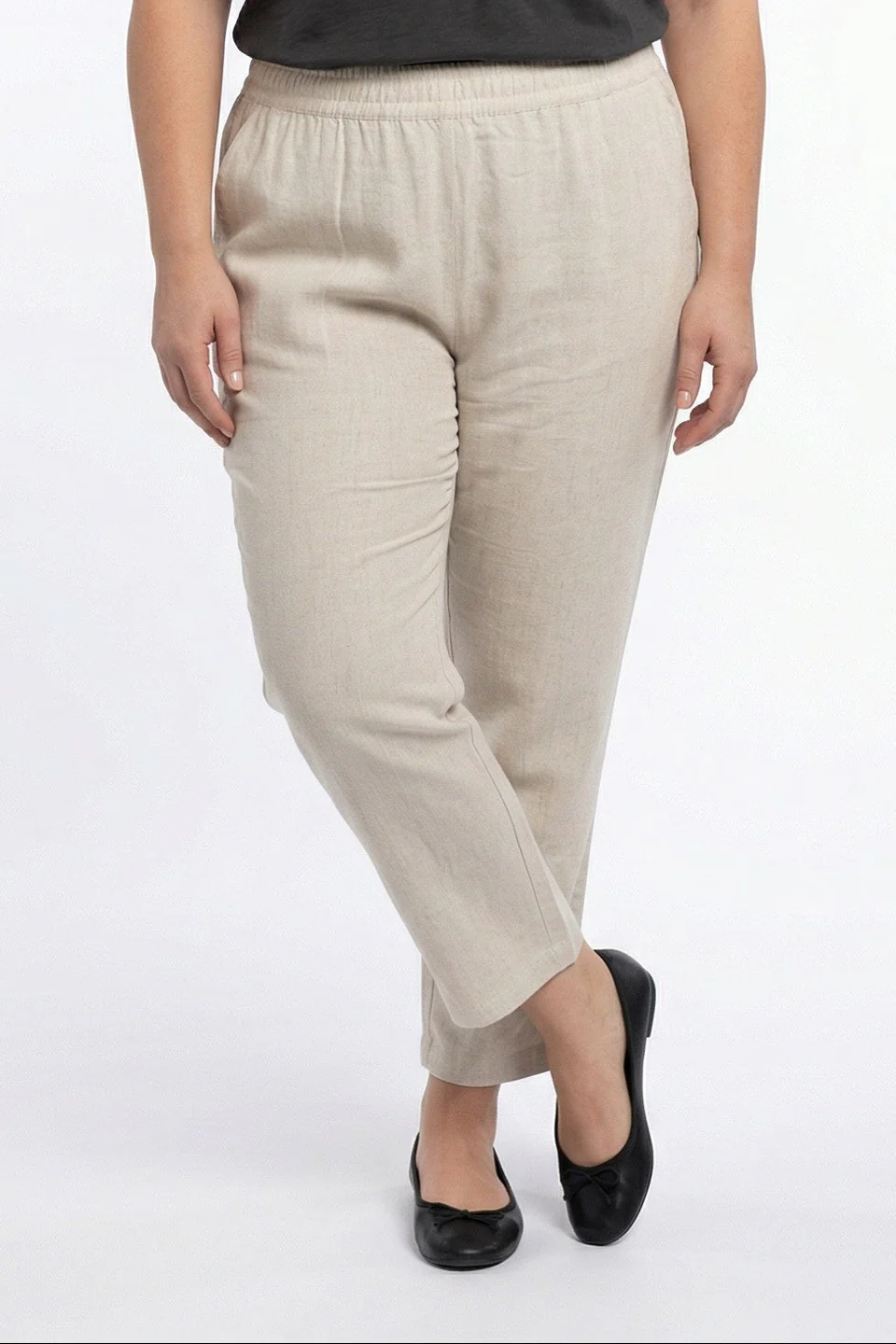 Byxor i lin/viskos (ORANGE)