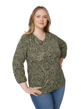 Topp med 3/4 ärmar (4XL kvar)