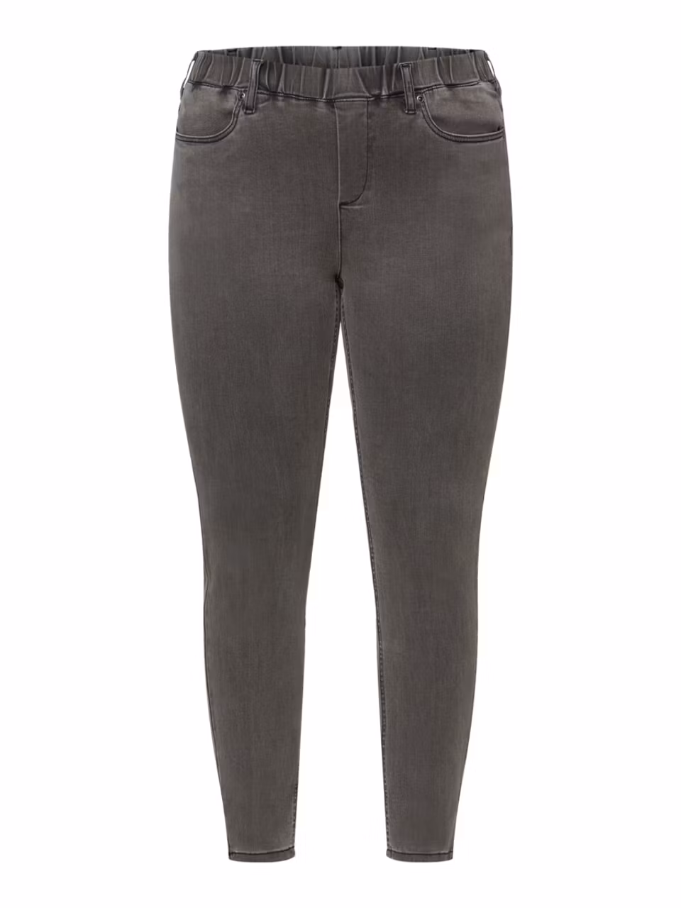 7/8 Stretchbyxa med resår (GRÅ DENIM) OPENH