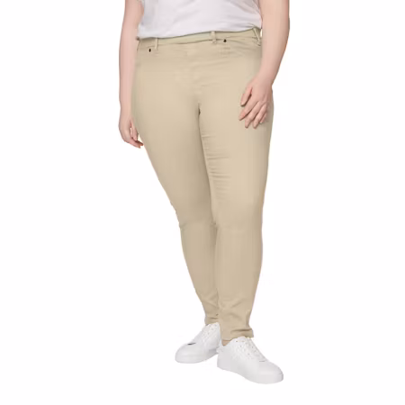 7/8 Stretchbyxa med resår (MÖRKBEIGE)