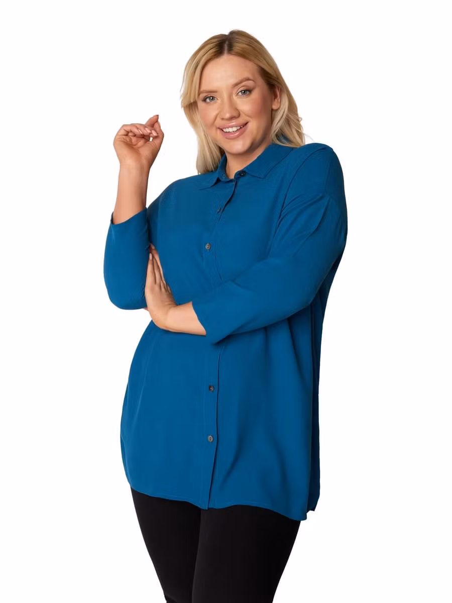 Skjortblus (TURKOS) (52,54 KVAR)