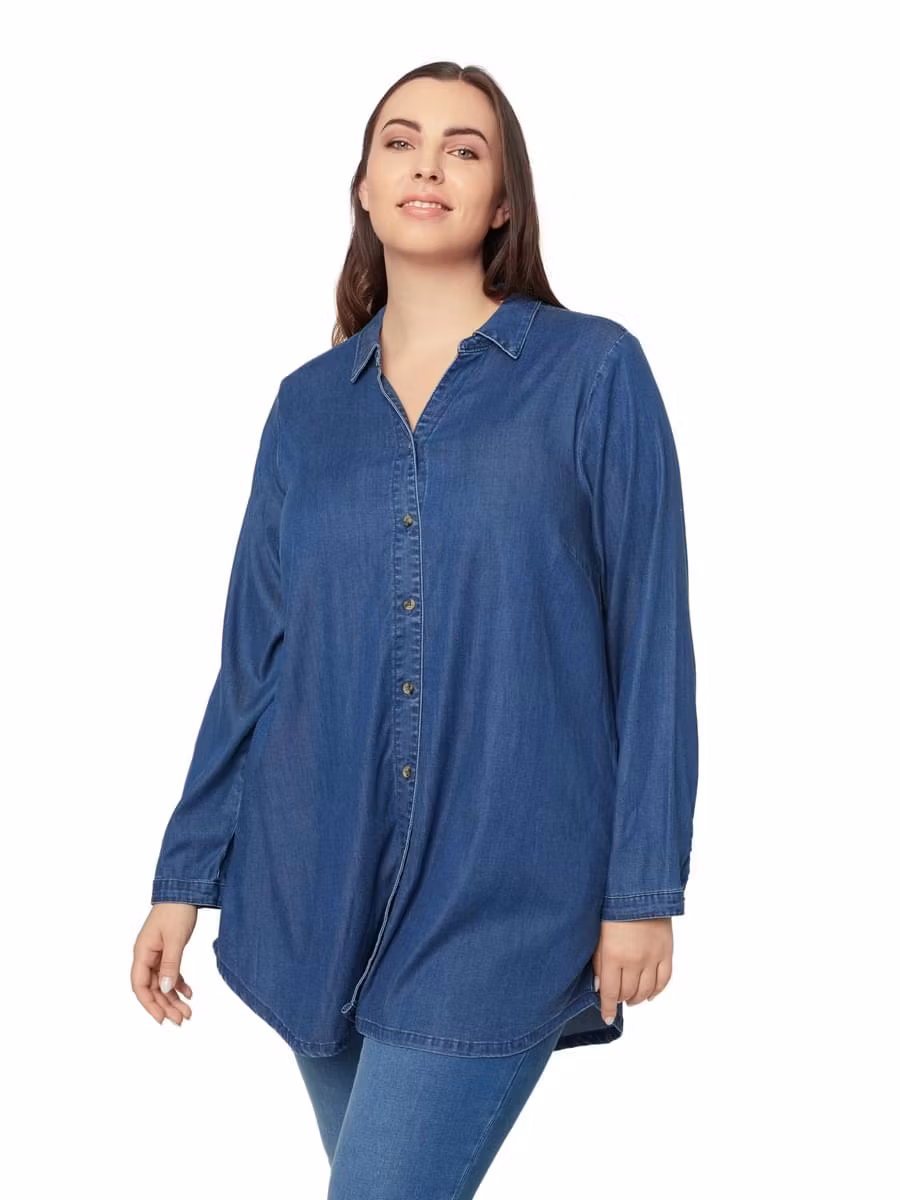 Jeansskjorta i tencel (52, 54 kvar)