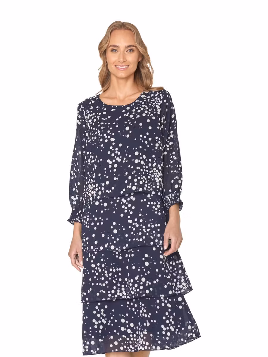 Klänning med 3/4 ärmar (XL KVAR)