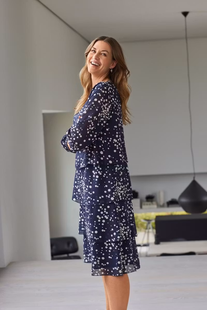 Klänning med 3/4 ärmar (XL KVAR)