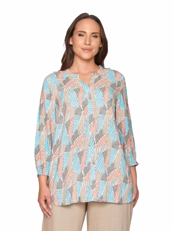 Blus med 3/4 ärm
