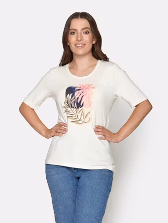 Topp (BLÅ/BEIGE PRINT)