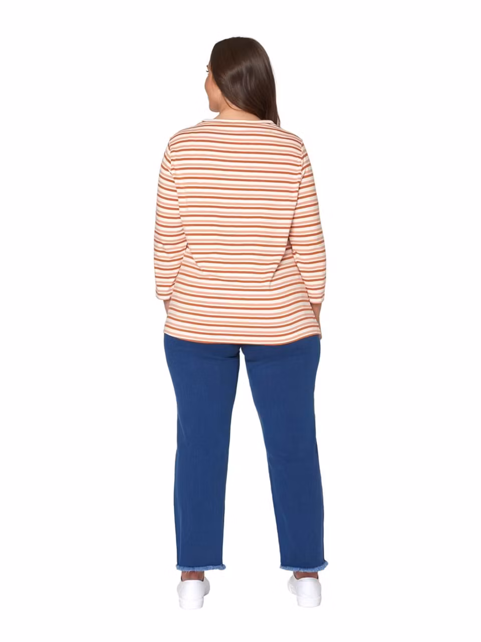 7/8 Jeans med flisig kant