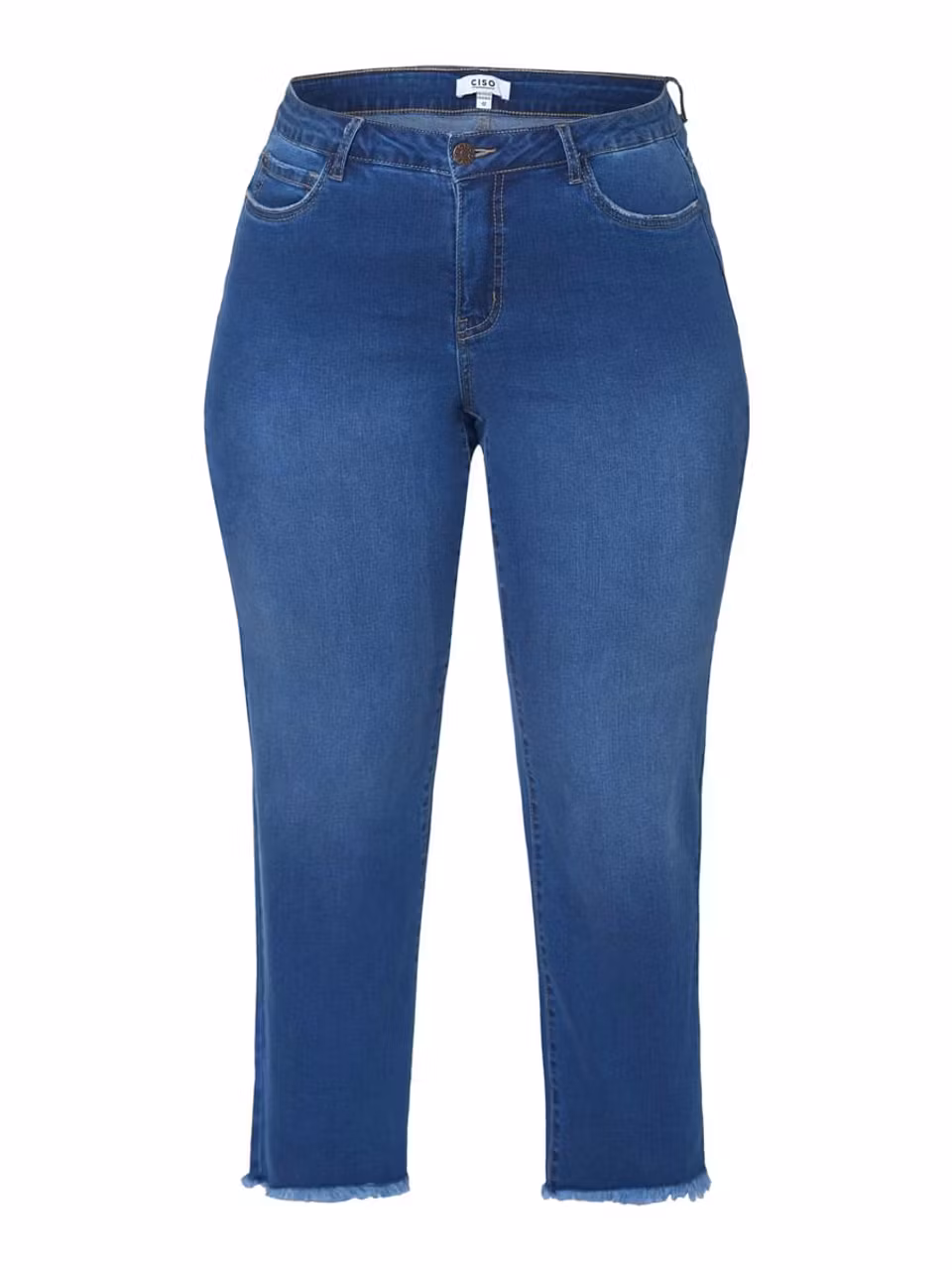 7/8 Jeans med flisig kant