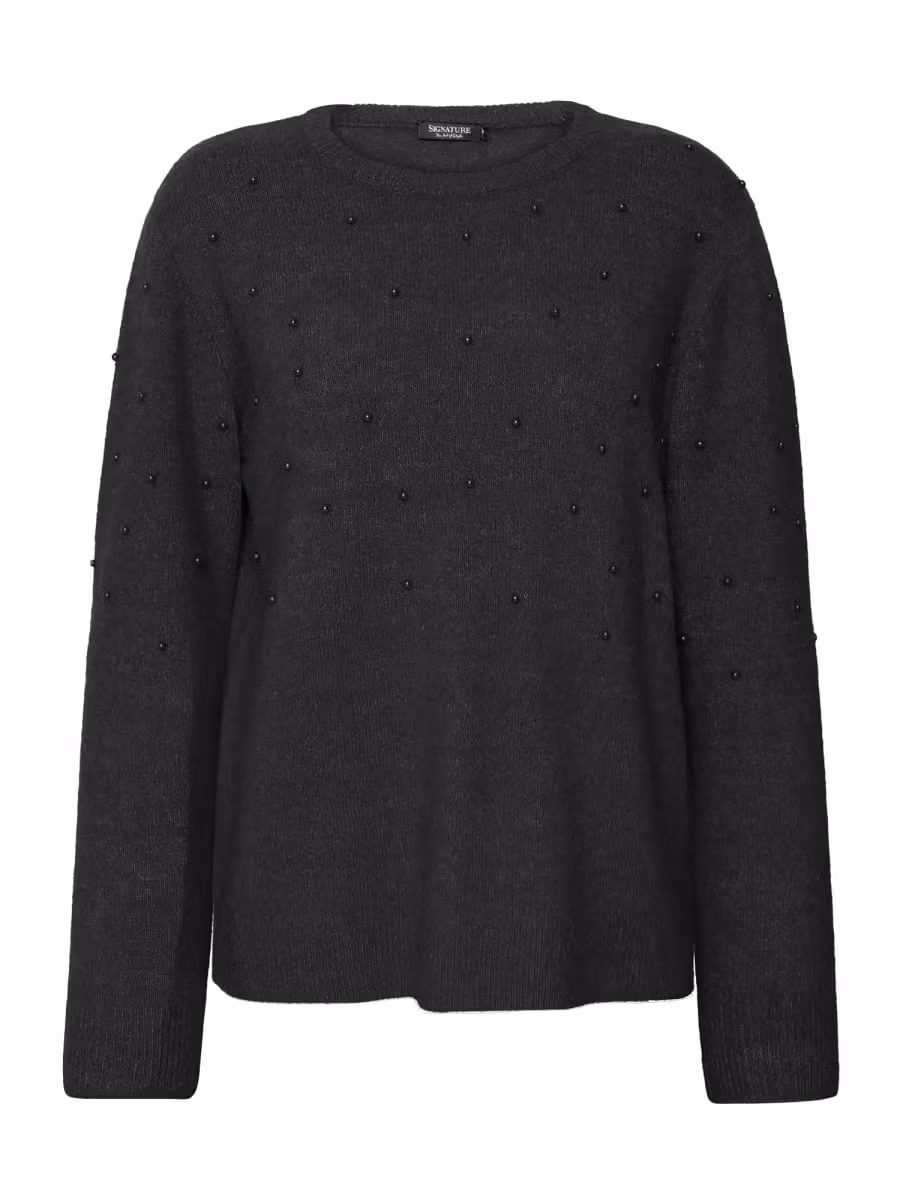 Stickad tröja med pärlor (3XL KVAR)