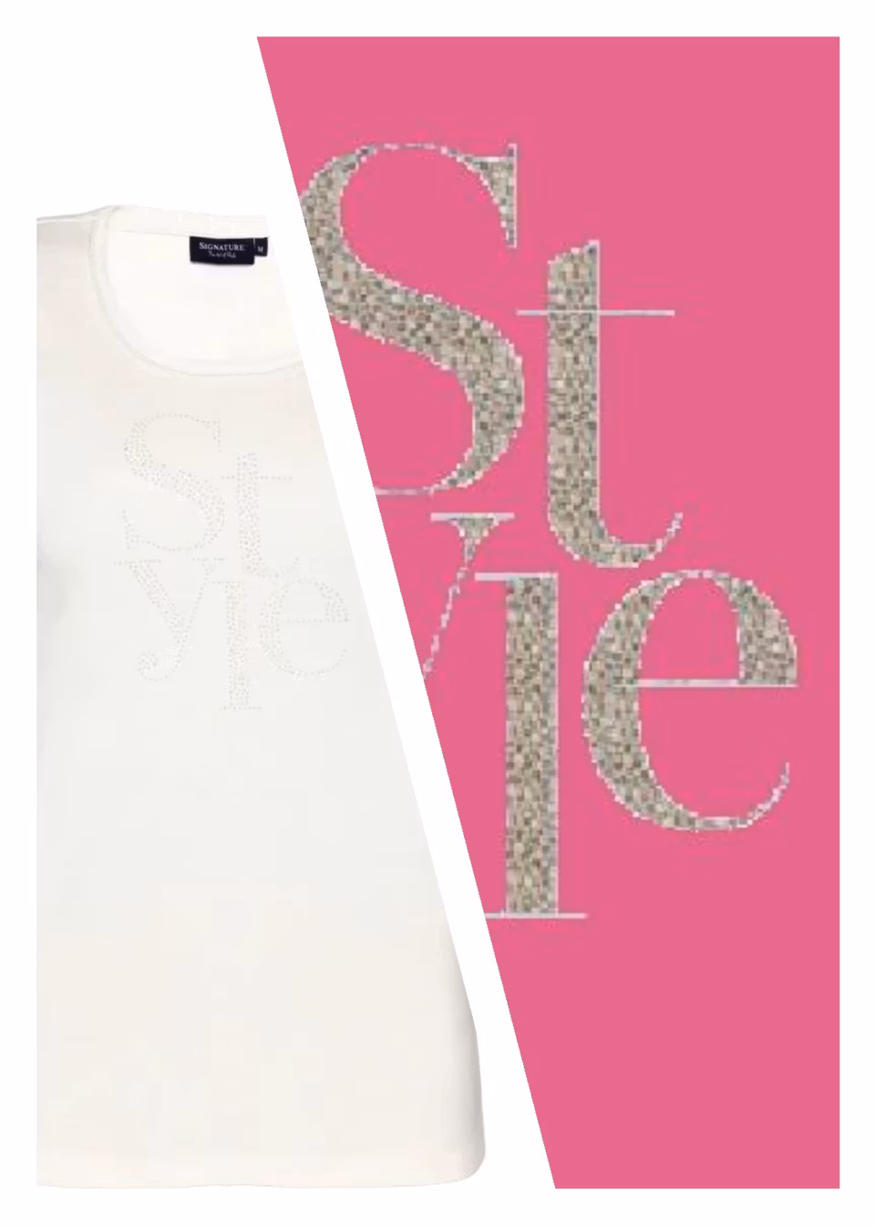 Topp med text (ROSA)