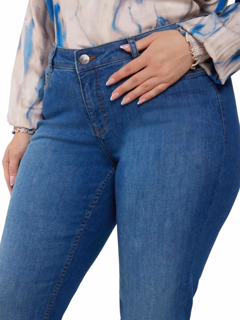 Stretchjeans med raka ben