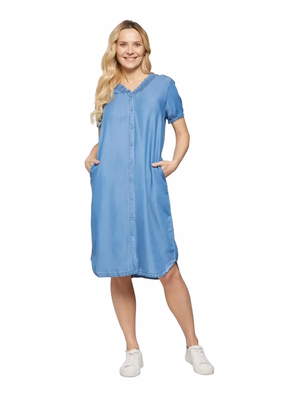 Tencel-klänning med fickor