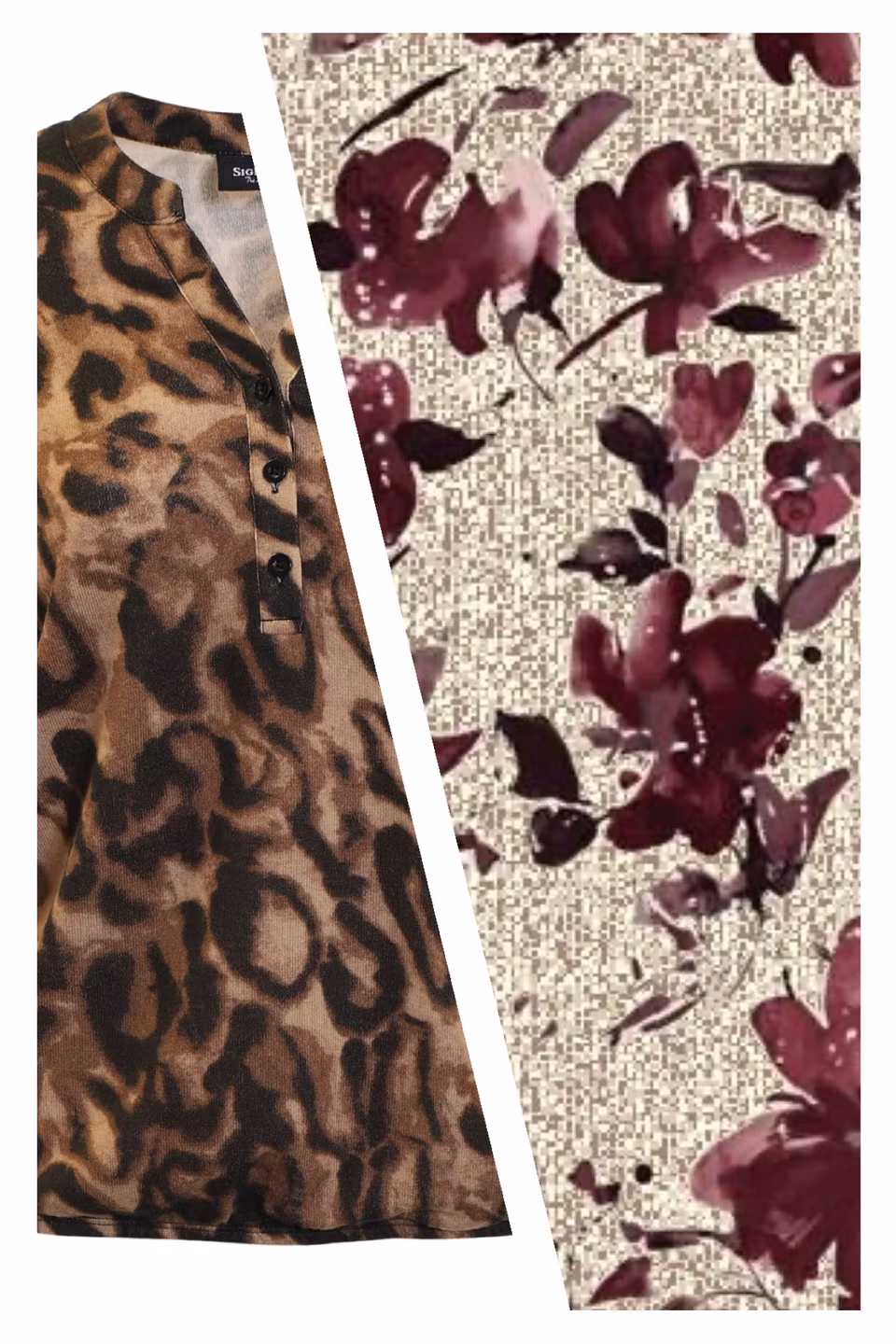 Topp (VINRÖD/BEIGE BLOMMIG)