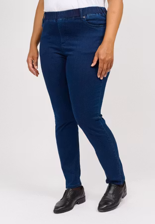 7/8 Jeans med stretch (MÖRKBLÅ)