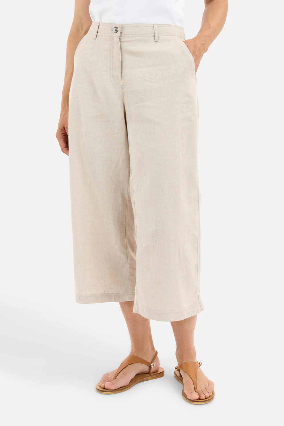 7/8 Byxor i lin/viskos