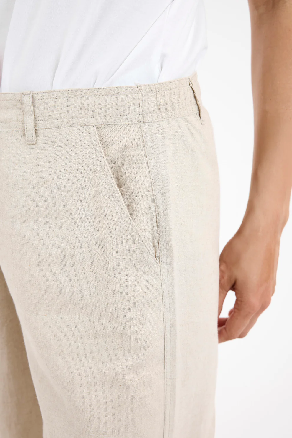 7/8 Byxor i lin/viskos