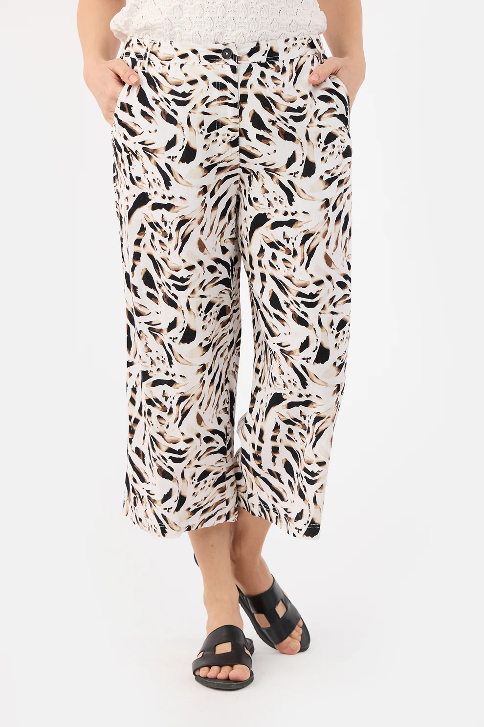 7/8 Byxor i lin/viskos