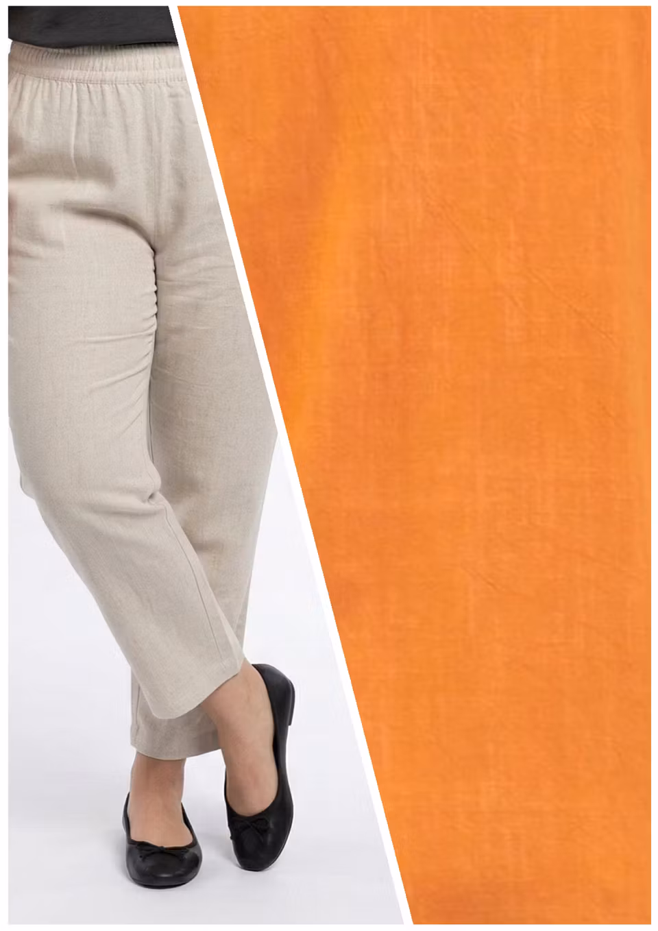 Byxor i lin/viskos (ORANGE)