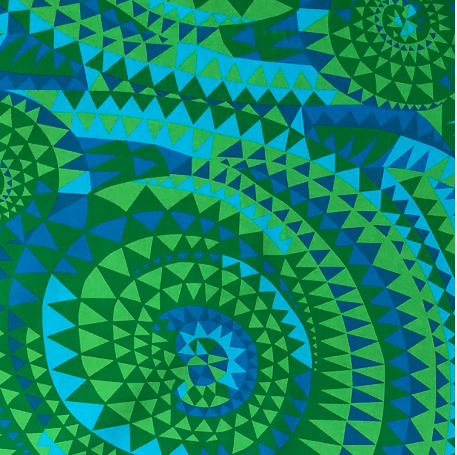 Simpukka Green - 490 SEK/M Fabric | Metsovaara | Retro