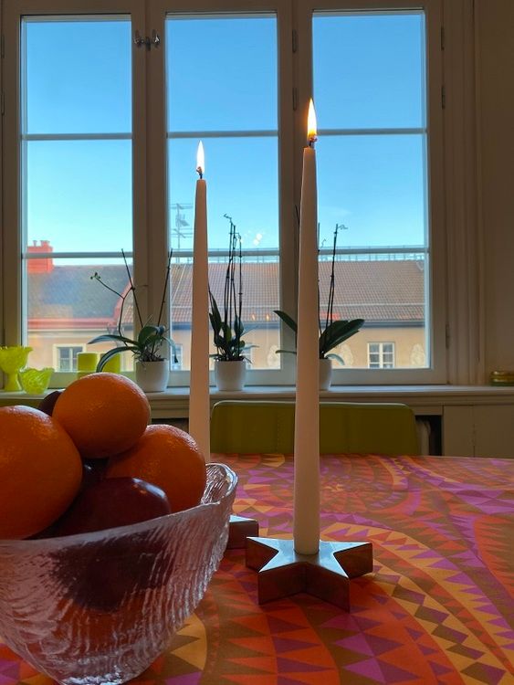 Simpukka Oranssi 490 SEK/M Kangas | Metsovaara | Retro