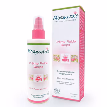 Flytande kroppskräm med ekologisk rosenolja