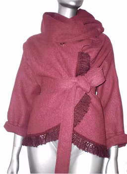 Lång jacka- transformer med spets