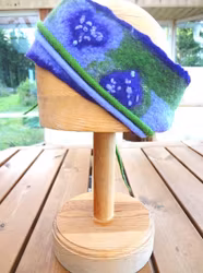 Hårband/halsband/skärp Lavendel- serien med två hjärtan