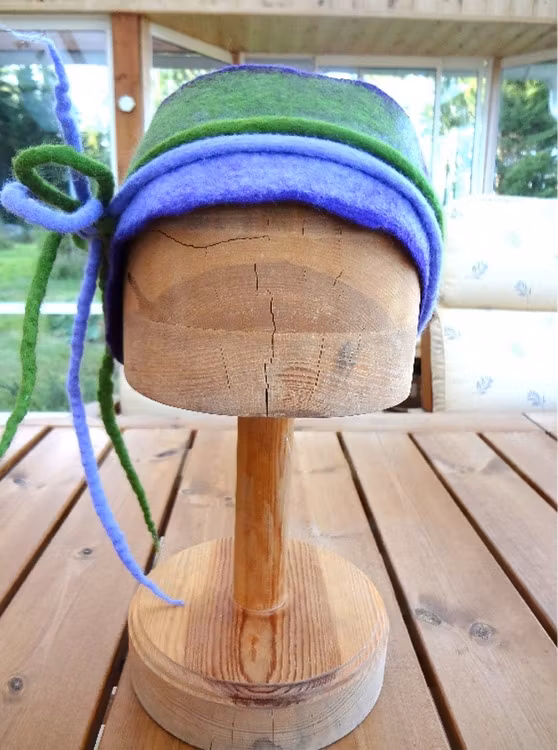 Hårband/halsband/skärp Lavendel- serien med två hjärtan