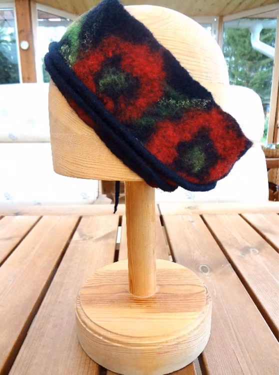 Hårband/halsband/skärp Vallmo