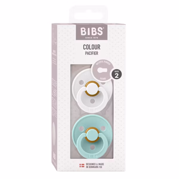 BIBS Colour 2pack White/Mint
