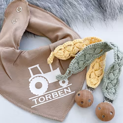 Smekke med motiv/navn + Smokkelenke