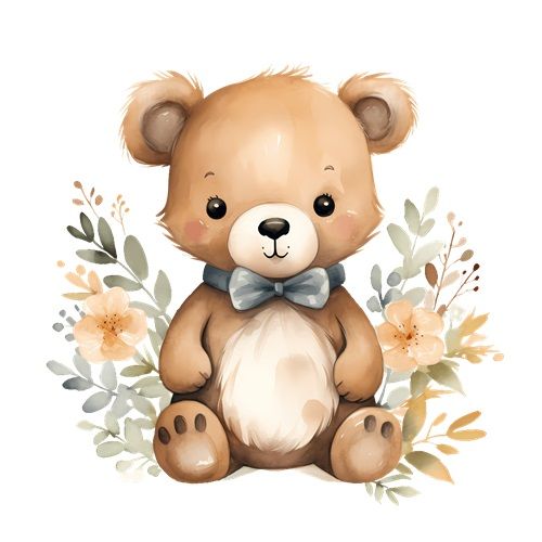 DTF - Teddy med sløyfe