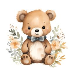 DTF - Teddy med sløyfe