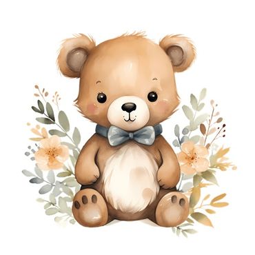 DTF - Teddy med sløyfe