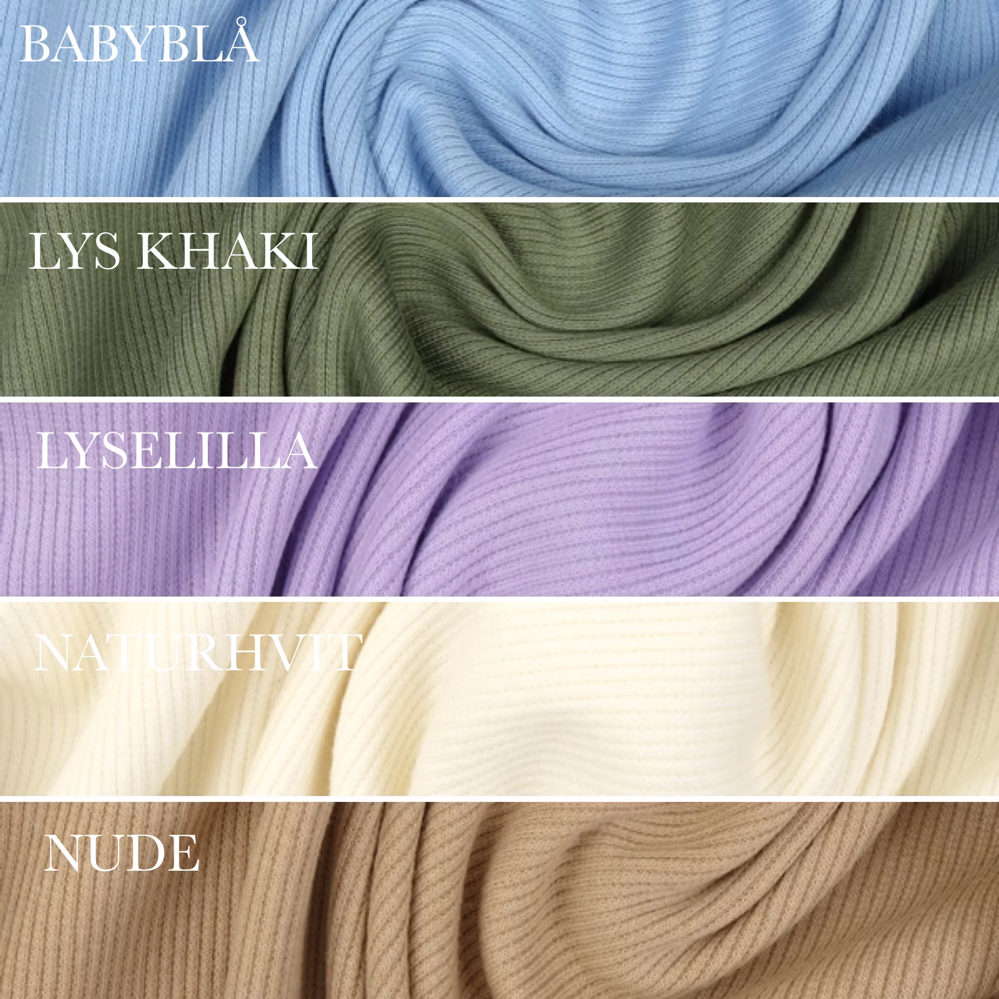 Ribbed lue m/navn