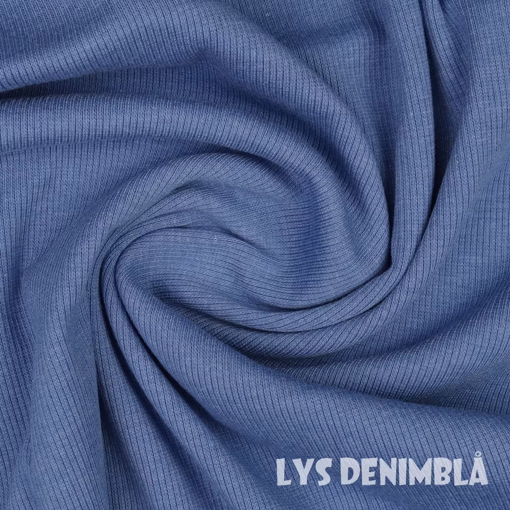 Ribbed lue m/ull