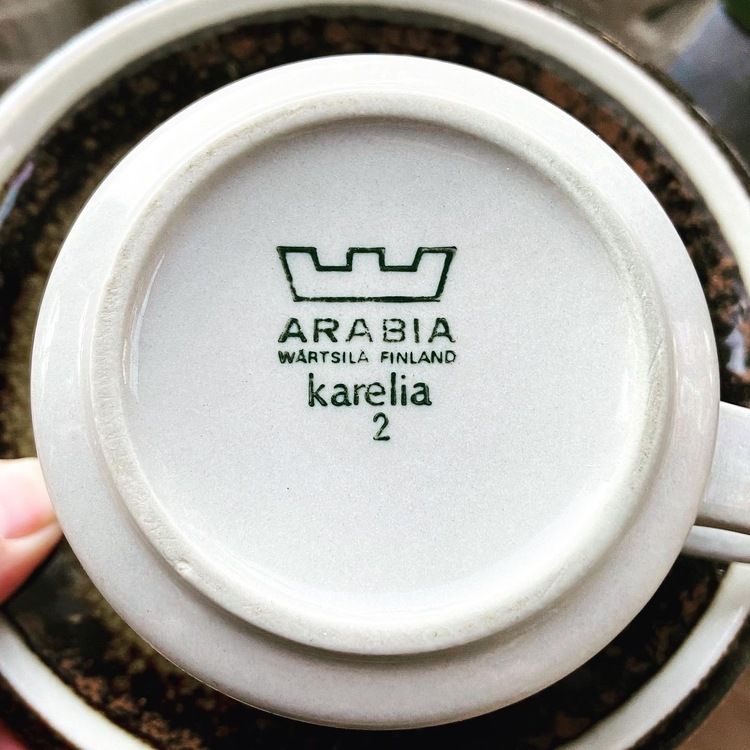 Kaffekopp Karelia design Anja Jaatinen-Winquist för Arabia
